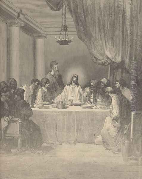 The Last Supper Oil Painting by Gustave Dore