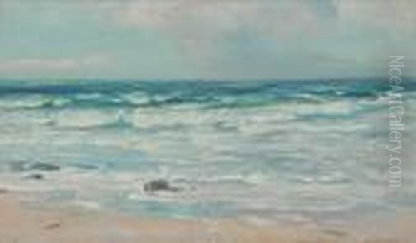 Summer Surf Oil Painting by John Campbell Mitchell