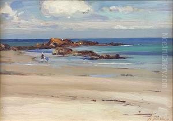 At Machrihanish Oil Painting by John Campbell Mitchell