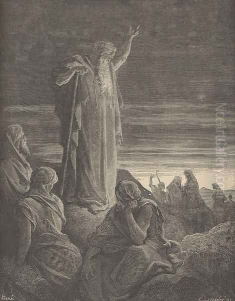 Ezekiel Prophesying Oil Painting by Gustave Dore