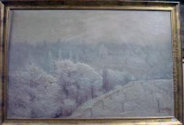 Paysage De Neige Oil Painting by Joseph Mittey