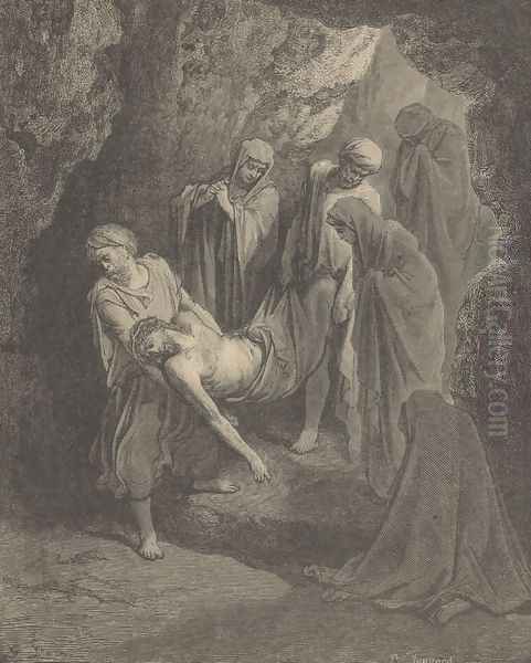 The Burial Of Jesus Oil Painting by Gustave Dore