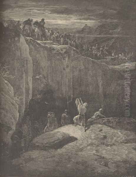 David Sparing Saul Oil Painting by Gustave Dore