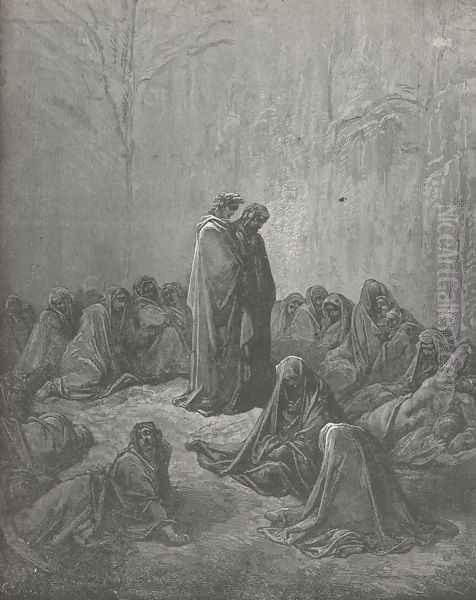 The sight of mis'ry. (Canto XIII., line 66) Oil Painting by Gustave Dore