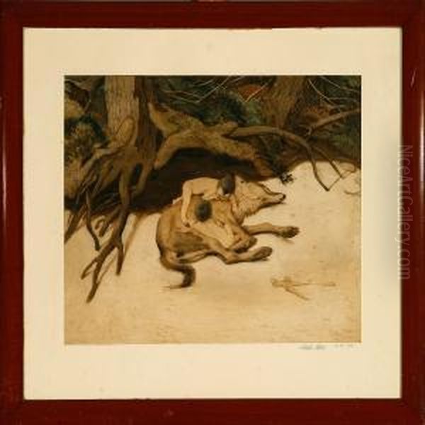 Romulus And Remus Oil Painting by Louis Moe