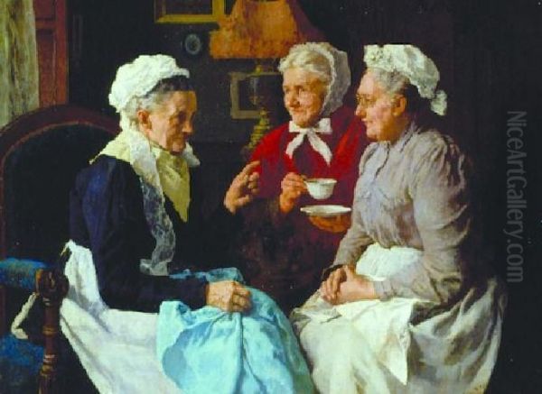 Gossips Oil Painting by Louis Charles Moeller