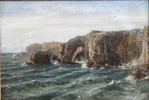 Coastal Rocks. Oil Painting by John Mogford