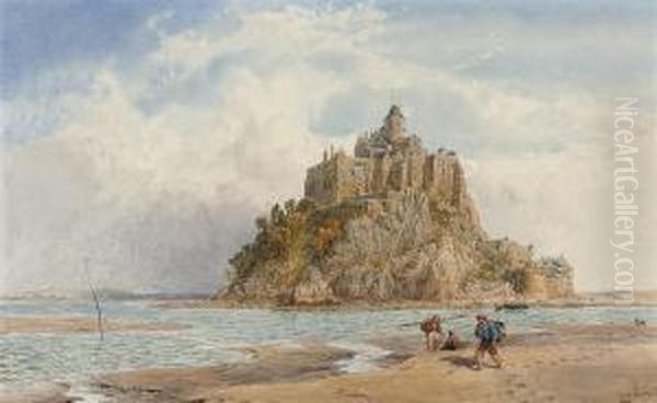 Mont St Michel, Normandy Oil Painting by John Mogford