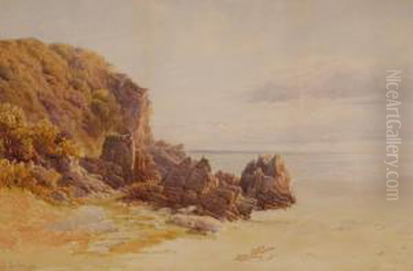 Rocky Coastal View Oil Painting by John Mogford