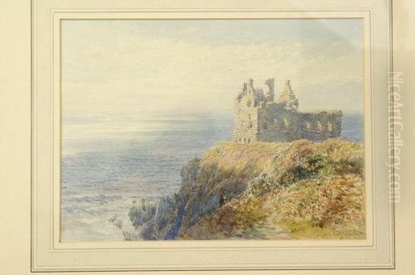 Dunskey Castle, Portpatrick, West Scotland Oil Painting by John Mogford