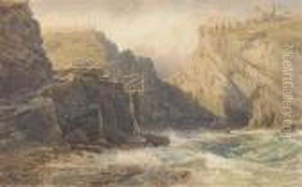 King Arthur's Castle, Tintagel, Cornwall Oil Painting by John Mogford