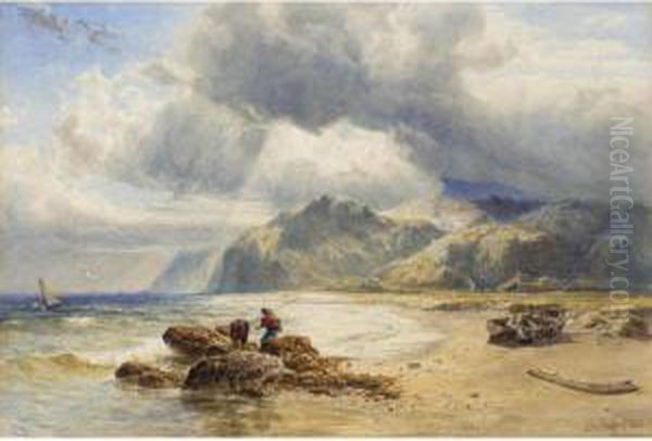 A Gleam Of Light, Near Oban Oil Painting by John Mogford