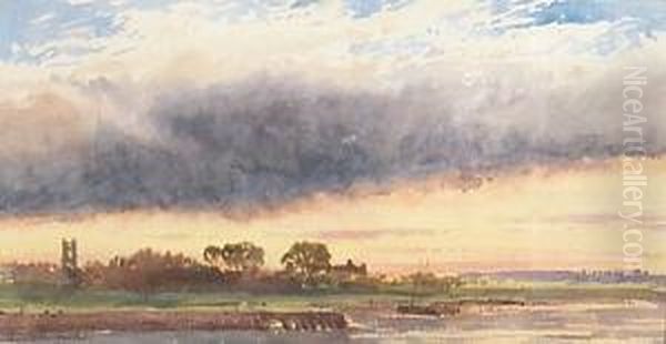 Evening At Walberswick Oil Painting by John Mogford