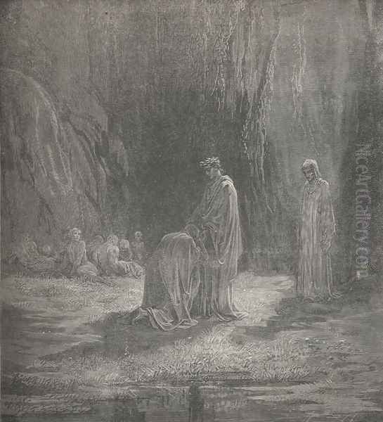 There I with little innocents abide, (Canto VII., line 31) Oil Painting by Gustave Dore