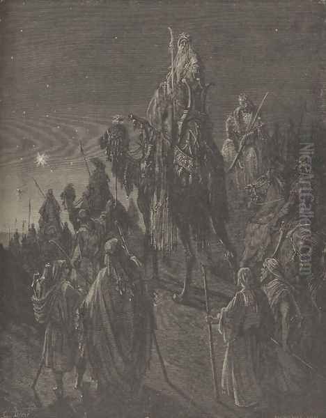 The Star In The East Oil Painting by Gustave Dore