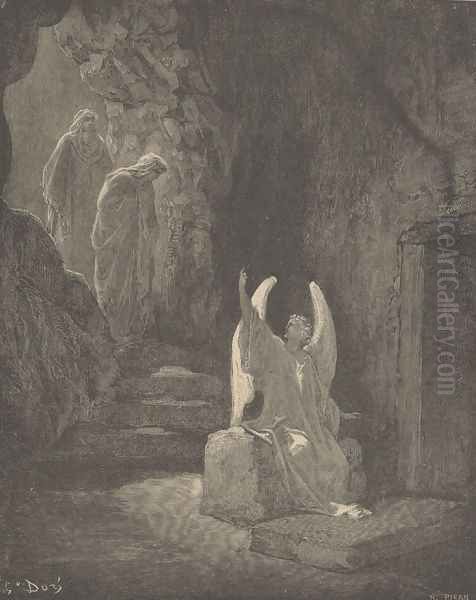 The Angel At The Sepulcher Oil Painting by Gustave Dore