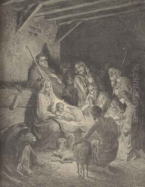 The Nativity Oil Painting by Gustave Dore