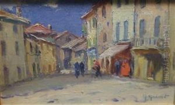 Village Dans Le Sud De La France Oil Painting by Maurice Moisset