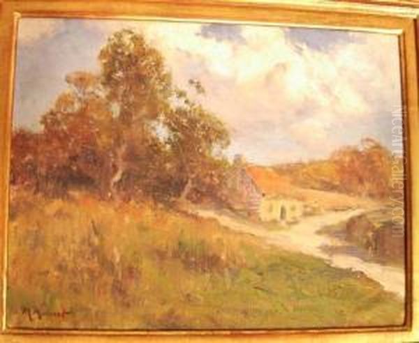 Paysage Avec Maison Oil Painting by Maurice Moisset