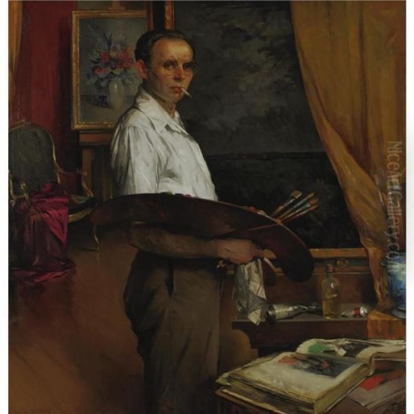 Self-portrait Oil Painting by Maurice, Morris Molarsky