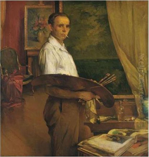 Self-portrait Oil Painting by Maurice, Morris Molarsky