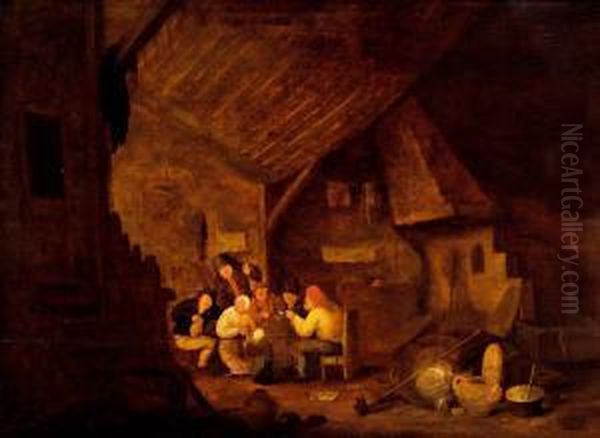 Bauerliche Szene Oil Painting by Bartholomeus Molenaer