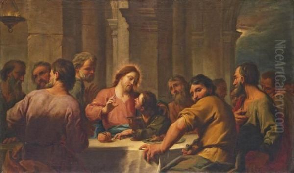 The Last Supper Oil Painting by Antonio Molinari