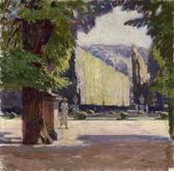 Im Schlospark Schonbrunn Oil Painting by Carl Moll