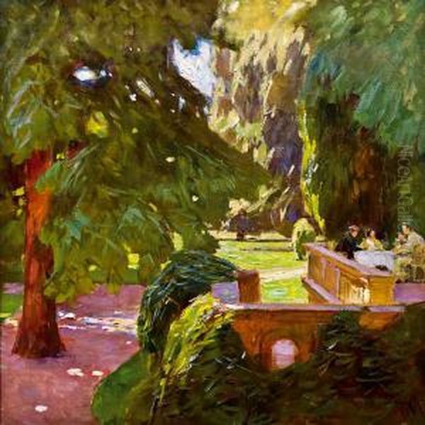 Villa Primavesi Oil Painting by Carl Moll