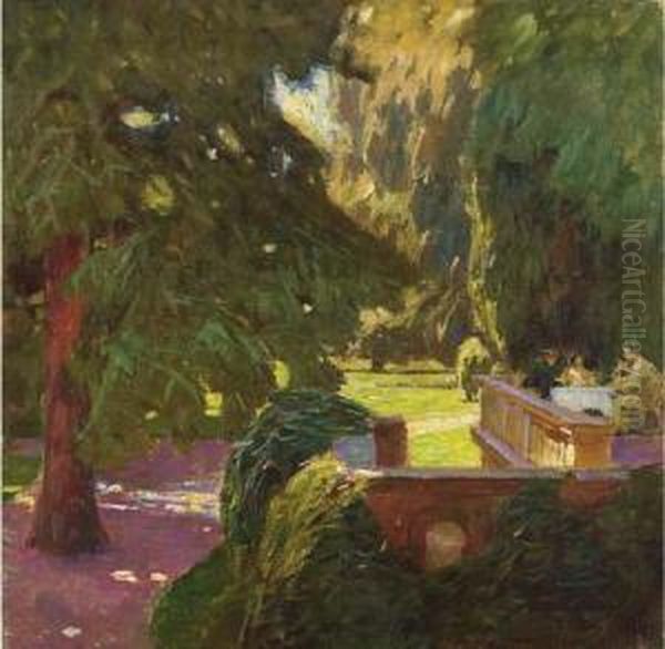 Im Garten Oil Painting by Carl Moll