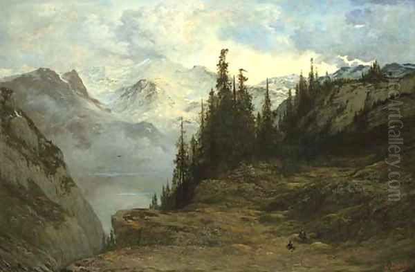 Paysage des Alpes Oil Painting by Gustave Dore