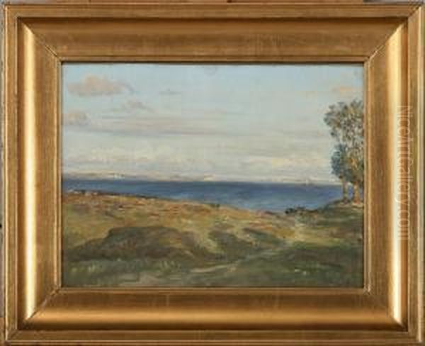 A Sunny Bay Scenery Oil Painting by Robert Mols