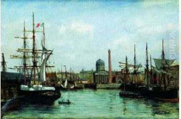 Navires A Trieste Oil Painting by Robert Mols