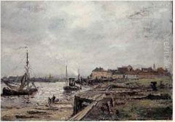 Bords De Riviere En Belgique Oil Painting by Robert Mols