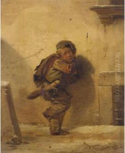 The Little Chimney Sweeper Oil Painting by Giuseppe Molteni