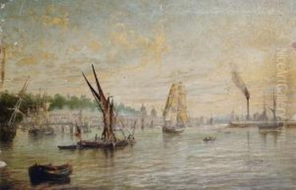 The Thames At Greenwich Oil Painting by Francis Maltino