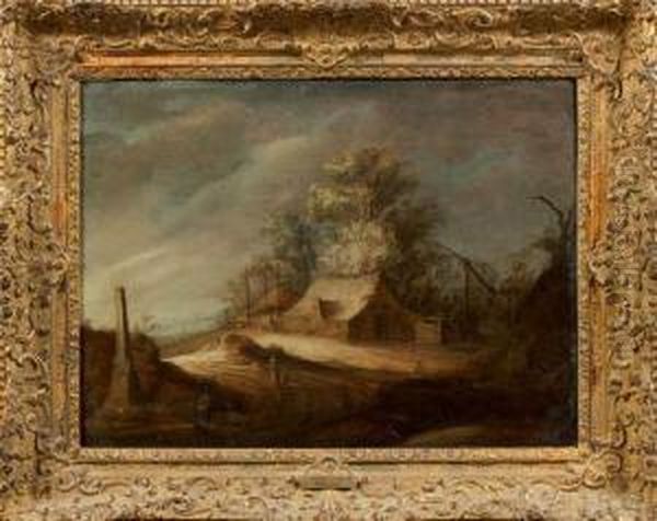 Paysage A L'auberge Et Au Puits Oil Painting by Pieter De Molijn