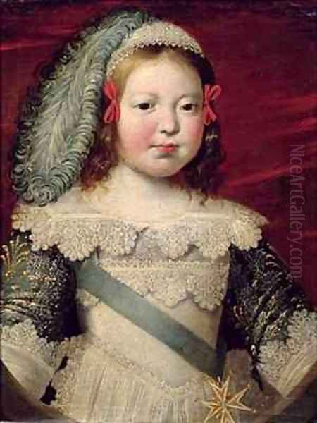 Portrait of Louis XIV 1638-1715 as a child Oil Painting by Claude Deruet