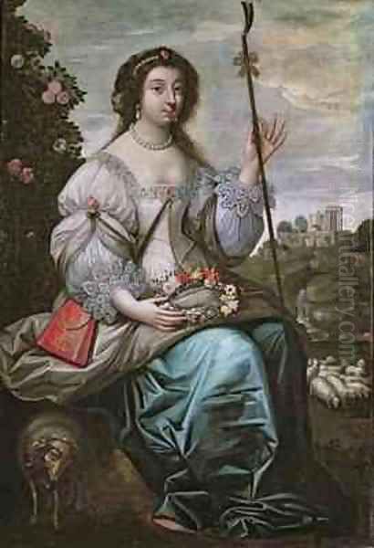 Julie d'Angennes 1607-71 as Astree Oil Painting by Claude Deruet