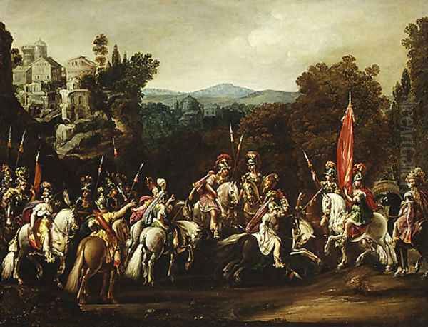 Departure of the Amazons 1620s Oil Painting by Claude Deruet