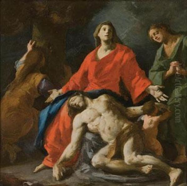 Compianto Su Cristo Morto Oil Painting by Domenico Mondo