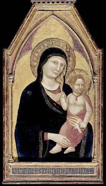 Madonna and Child Oil Painting by Jacopo Del Casentino