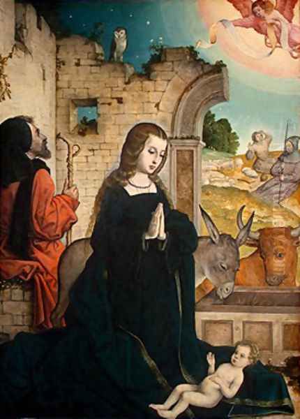 The Nativity Oil Painting by Juan De Flandes