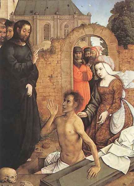 The Raising Of Lazarus Oil Painting by Juan De Flandes