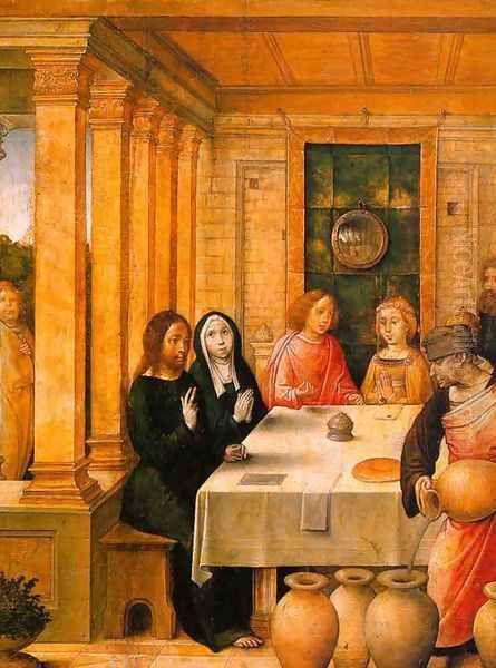 The Marriage Feast At Cana 1500 Oil Painting by Juan De Flandes