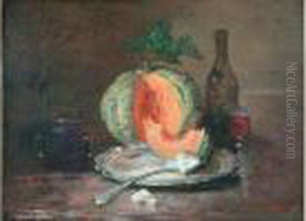  Melon Au Sucre, Salon De 1900  Oil Painting by Charles Monginot