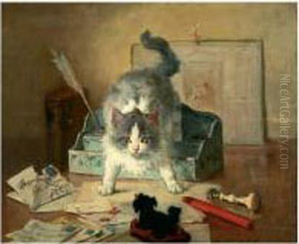 Le Chaton Effronte Oil Painting by Charles Monginot