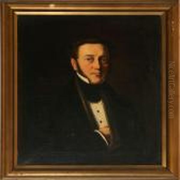 Portrait Of A Gentelman Oil Painting by David Monies