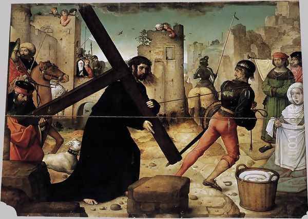 Carrying the Cross Oil Painting by Juan De Flandes