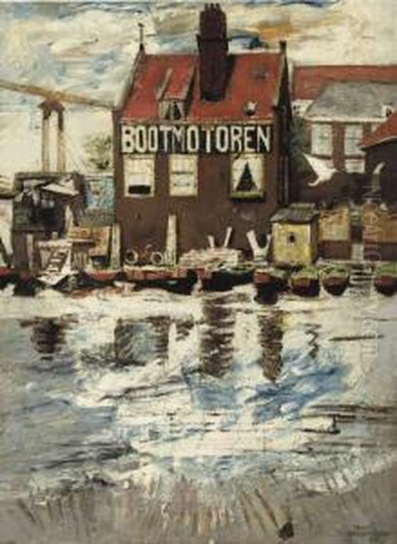 Westerdoksdijk, Amsterdam Oil Painting by Martin Monnickendam